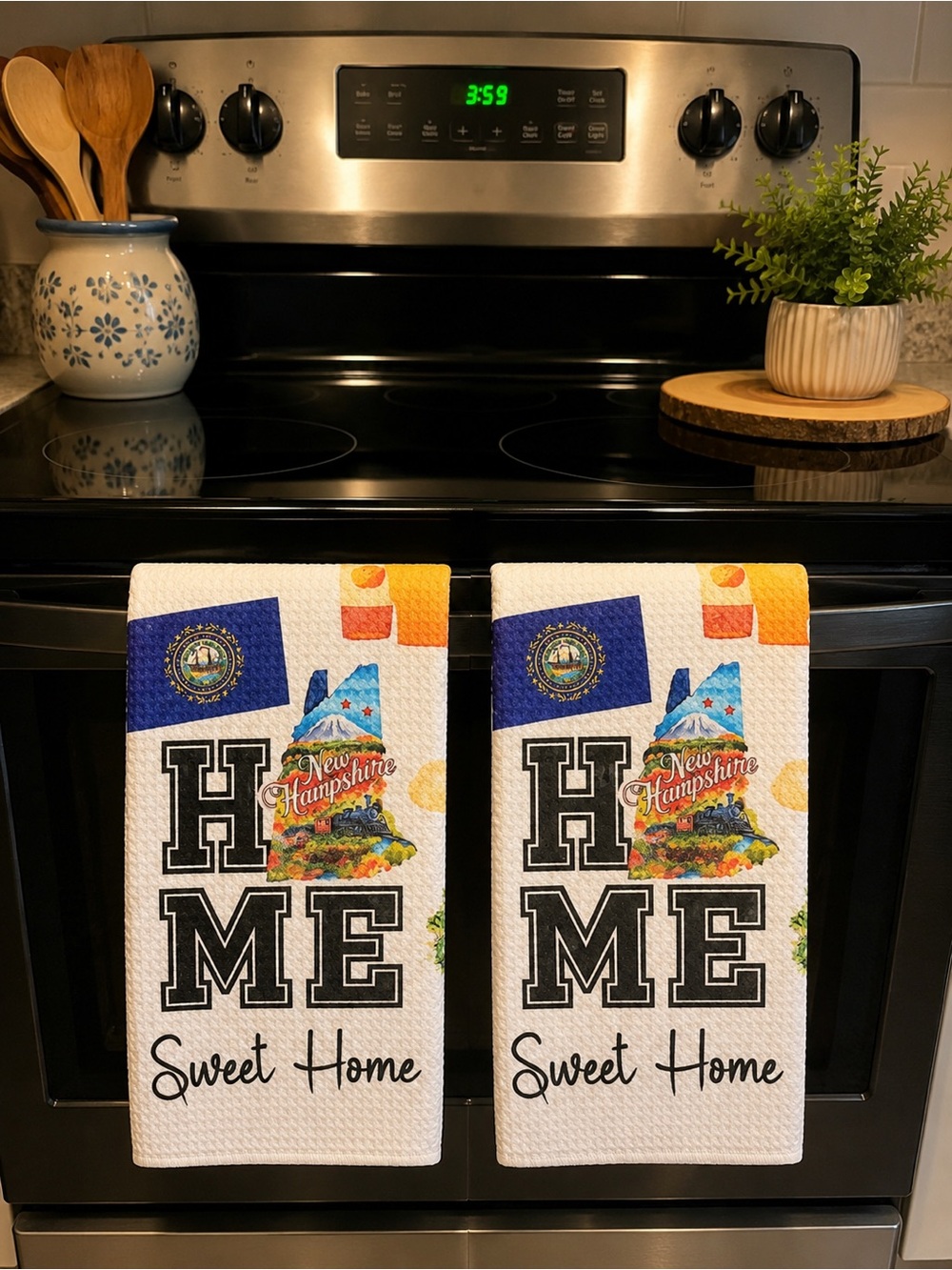 ✴️New✴️New Hampshire 'Home Sweet Home' Kitchen Towels